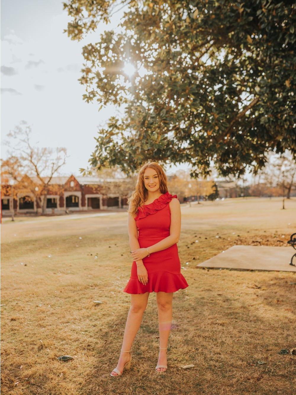 TCEC Red One-Shoulder Ruffle Cocktail Dress - Picture 3 of 3